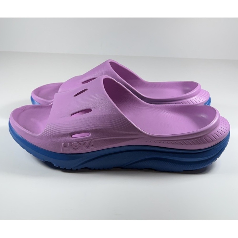 HOKA Ora Recovery Slide 3 Sandals Cyclamen‎ Blue Pink Women's 16 *NEW* 1135061